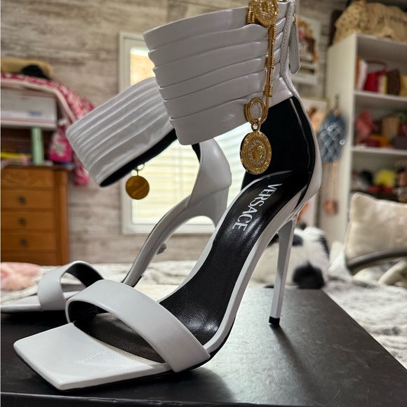 Versace White Women's Heels - Picture 1 of 10